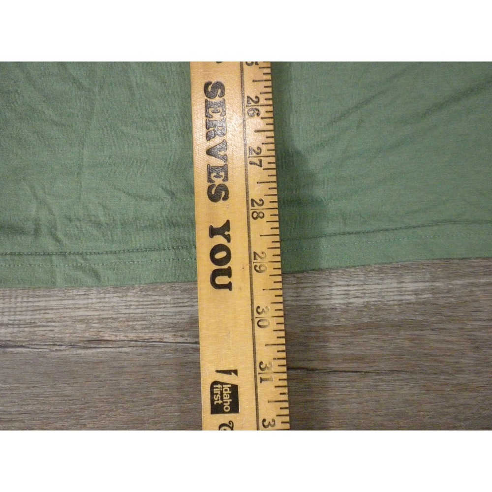Free Fly Raglan Performance Bamboo T-Shirt Mens XL Green Lightweight Long Sleeve - Picture 6 of 7